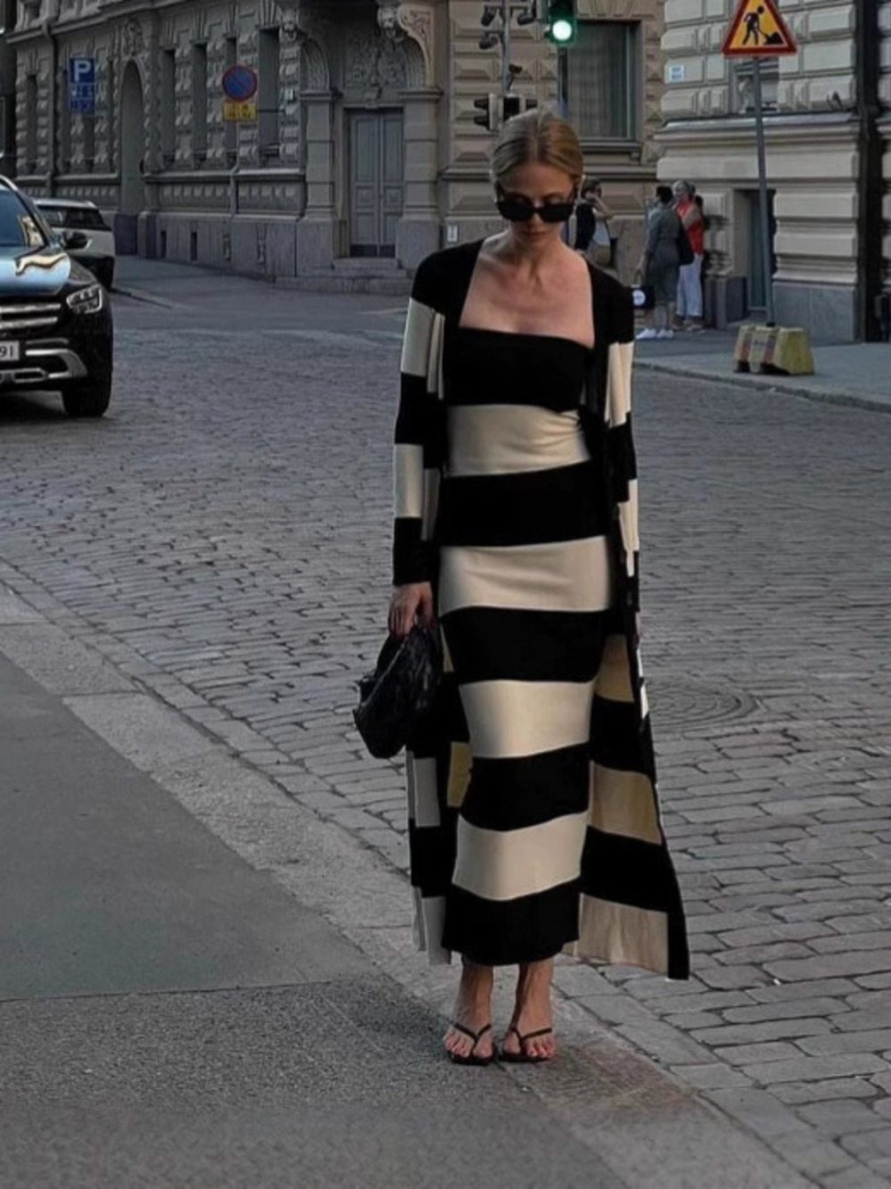 Zara Smart Casual Striped Knit Dress